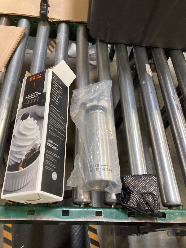 Photo 1 of EurKitchen Professional Aluminum Whipped Cream Dispenser - Leak-Free Whip Cream Maker Canister with 3 Decorating Nozzles & Cleaning Brush - 1-Pint / 500 mL Cream Whipper - N2O Chargers (Not Included)