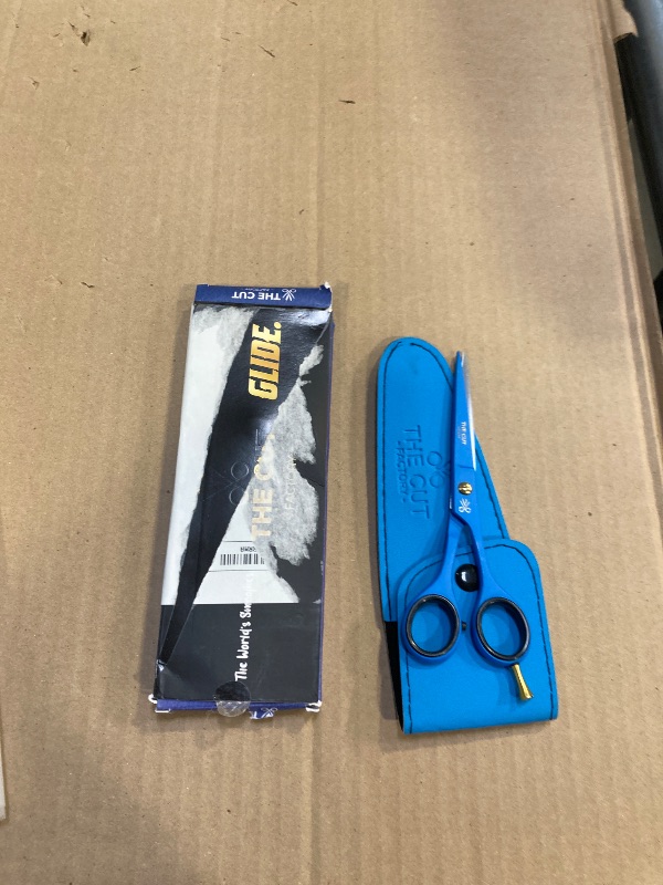 Photo 1 of "The Cut Factory- 6.5” Professional Hair Scissors - High Carbon 420 Stainless Steel Hair Cutting Scissors, Ultra-Sharp Barber Shears for Salon & Home (Blue)