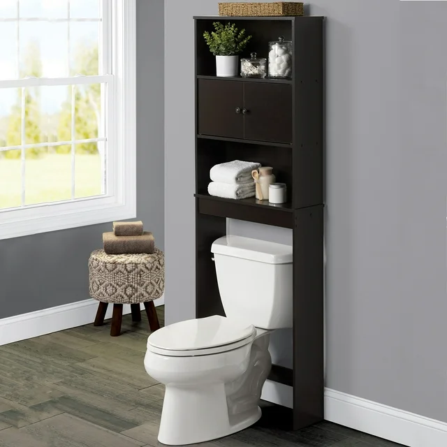 Photo 1 of Mainstays Over-The-Toilet Bathroom Space Saver Storage Cabinet, 3 Shelves