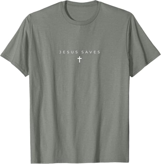 Photo 1 of Jesus Saves Cross Subtle Christian Minimal Religious Faith T-Shirt xl