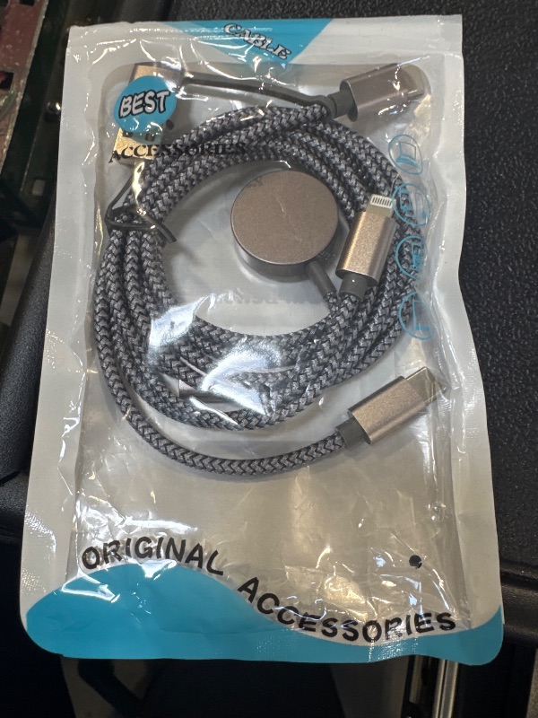 Photo 1 of Temdan for Apple Watch Charger,3 in 2 USB C Cable for iPhone 16 Charger/Type C/Lightning,Multi Charging Cable Cord,Portable Travel Essentials Designed for iWatch Ultra/SE/10-1&iPhone 16-12-4FT