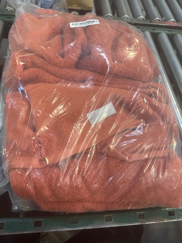 Photo 1 of BIOWEAVES 100% Organic Cotton 6-Piece Luxury Bathroom Towels Set GOTS Certified 700 GSM, 2 Bath Towels, 2 Hand Towels & 2 Wash Cloths - Burnt Orange