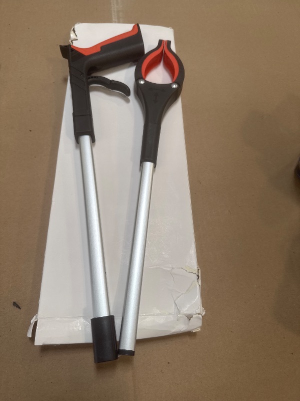 Photo 1 of 2024 Upgrade Grabber Reacher Tool, 360° Rotating Head, Wide Jaw, 32" Foldable, Lightweight Trash Claw Grabbers for Elderly, Reaching Tool for Trash Pick Up Stick, Litter Picker, Arm Extension (Orange)