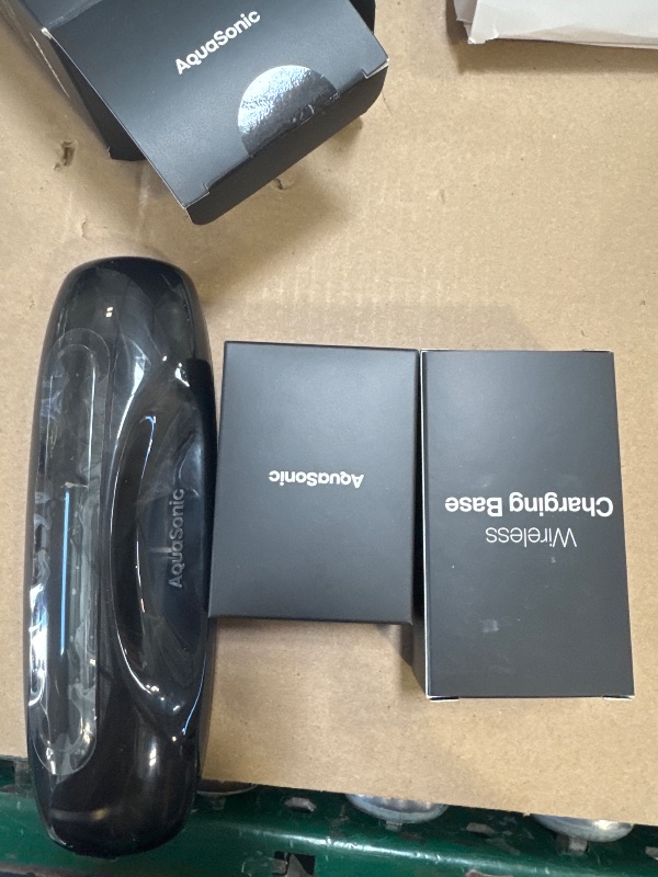 Photo 1 of Aquasonic Black Series Ultra Whitening Toothbrush – ADA Accepted Electric Toothbrush- 8 Brush Heads & Travel Case – 40,000 VPM Electric Motor & Wireless Charging - 4 Modes w Smart Timer