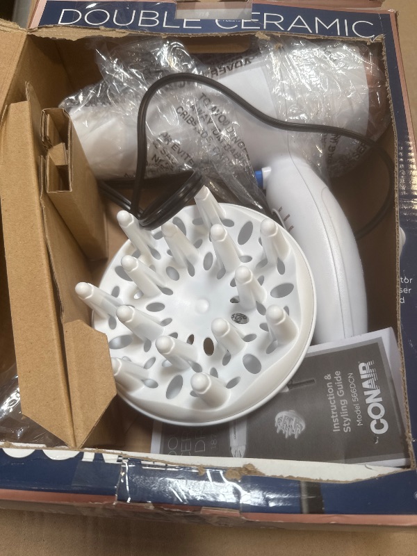 Photo 1 of Conair Double Ceramic Hair Dryer with Diffuser | Blow Dryer with Ionic Conditioning | Includes Diffuser and Concentrator | Amazon Exclusive