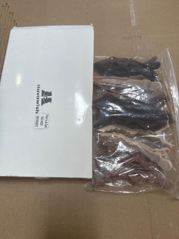 Photo 1 of Havawish 12 Pcs Alligator Clips for Hair Styling Matte Alligator Crocodile Clips for Women Hair Sectioning(Brown)