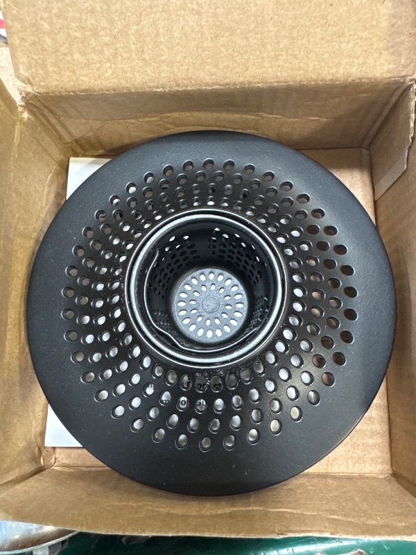 Photo 1 of MFTEK Drain Hair Catcher Tub Drain Protector, Stainless Steel Bathtub Shower Drain Hair Stopper Strainer Trap for Shower Bathroom Sink to Catch Hair (Black)