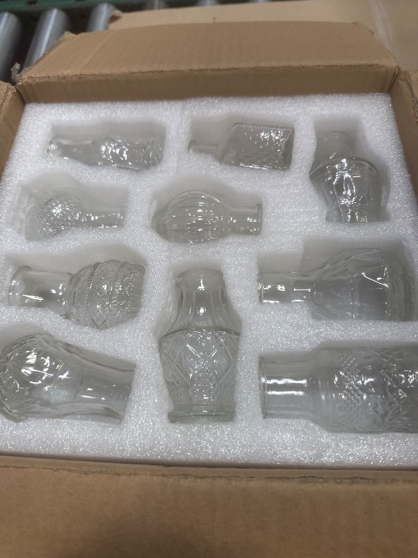 Photo 1 of Hewory Mini Glass Bud Vases: Set of 20 Small Flower Vases Bulk for Wedding Centerpieces Baby Showers Party Home Table Decor - Clear Vintage Propagation Vases for Plants