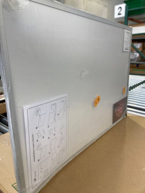 Photo 1 of VIZ-PRO Cork Notice Board, 36 X 24 Inches, Silver Aluminium Frame