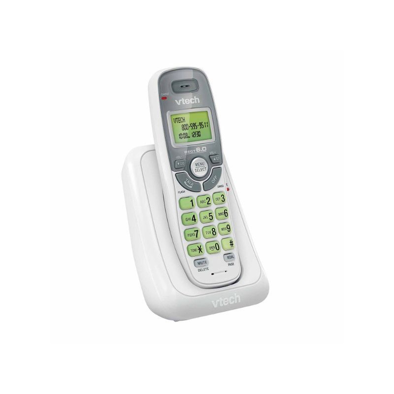 Photo 1 of VTech CS6114 DECT 6.0 Digital Cordless Phone with Caller ID/Call Waiting, White
