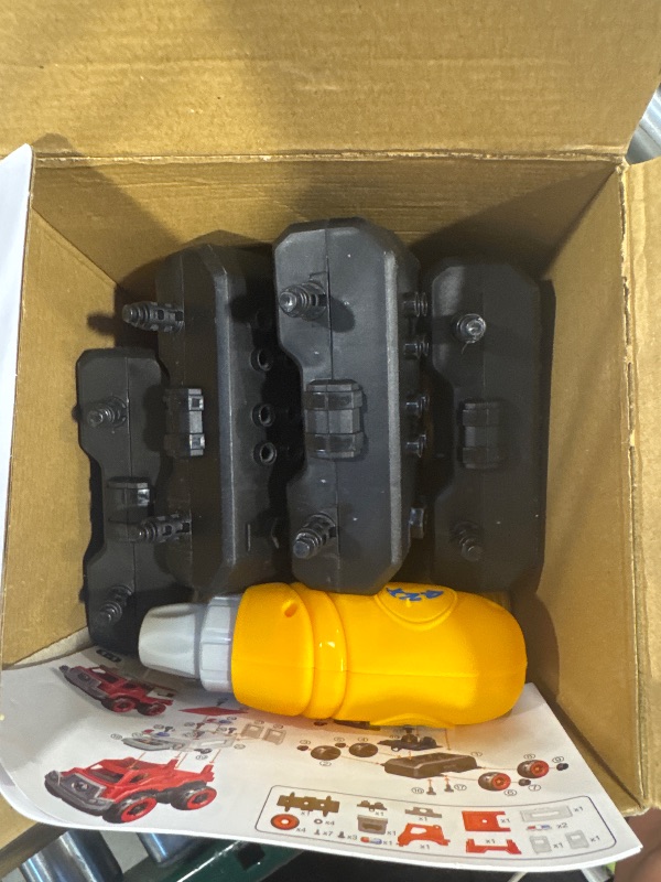 Photo 1 of 4-in-1 Take Apart Car Toys for Boys, DIY Engineering Construction Truck Toy Vehicle - Dump Truck, Cement Mixer, Excavator, Crane, Kids Building Educational Toy Gift for Age 3 4 5 6 7 8 Year Old Girls
