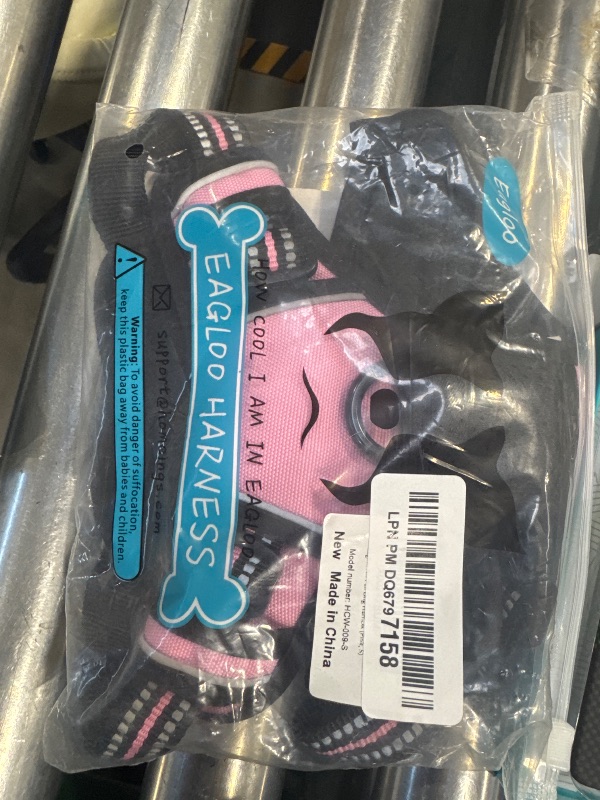 Photo 1 of Eagloo Dog Harness Small Sized Dog, No Pull Service Vest with Reflective Strips and Control Handle, Adjustable and Comfortable for Easy Walking, No Choke Pet Harness with 2 Metal Rings, Pink, S