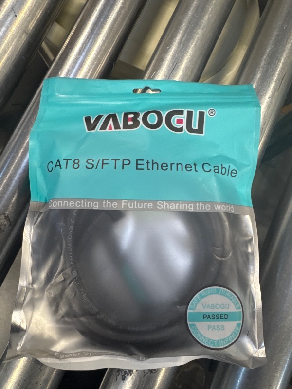 Photo 1 of Cat 8 Ethernet Cable, 10ft Heavy Duty High Speed Internet Network Cable, Professional LAN Cable, 26AWG, 2000Mhz 40Gbps with Gold Plated RJ45 Connector, Shielded in Wall, Indoor&Outdoo