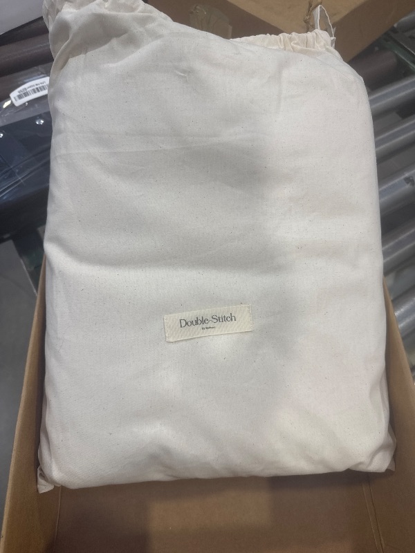 Photo 1 of Double Stitch Organic Cotton Sheets Cal King Size - Soft & Breathable Sheet Set 4 Piece, Luxury 300 TC Sateen Weave Bedding, 100% GOTS Certified Long Staple Cotton, Made in India, Coconut Milk