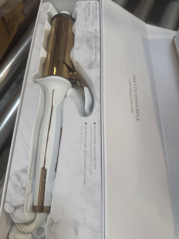Photo 1 of Kristin Ess Hair 2 Inch Titanium Curling Iron for Big Blowout Waves + Volume-2” Salon Professional Wide + Large Barrel Curling Iron - Auto Shut-Off - Smooth+Shiny Loose Waves for Medium to Thick Hair