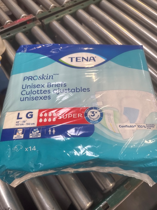 Photo 1 of TENA ProSkin Unisex Incontinence Adult Diapers, Maximum Absorbency, Large, 14 ct