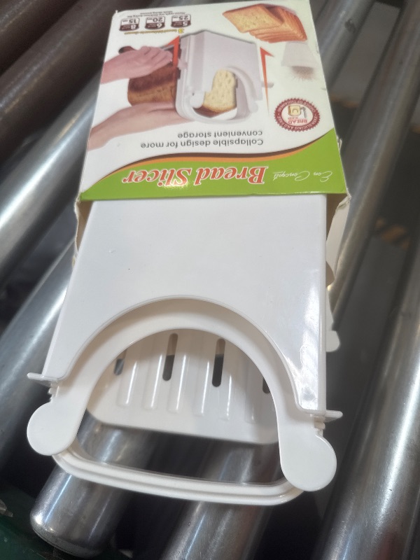 Photo 1 of Bread Slicer Guide Cutter for Homemade Bread, Bagel, Sourdough, Toast - Foldable, Adjustable Compact, Slicing 5 Different Thickness, Kitchen Gadget & Gifts, Rubber Feet, Recipe E-Book