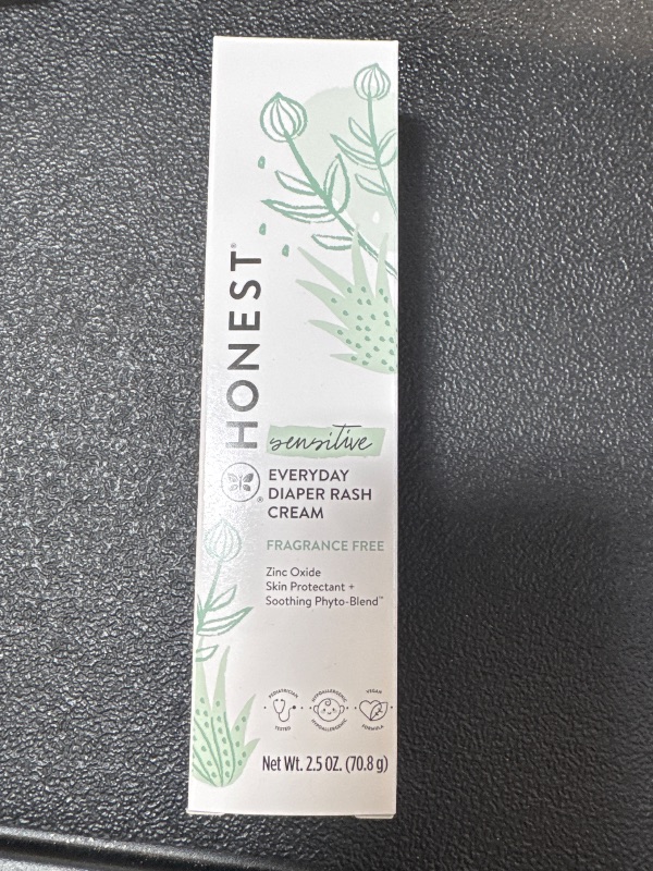 Photo 1 of The Honest Company Hypoallergenic Diaper Rash Cream | Moisturizing + Calming Zinc Oxide Ointment | NEA Recognized, Cruelty Free | 2.5 oz