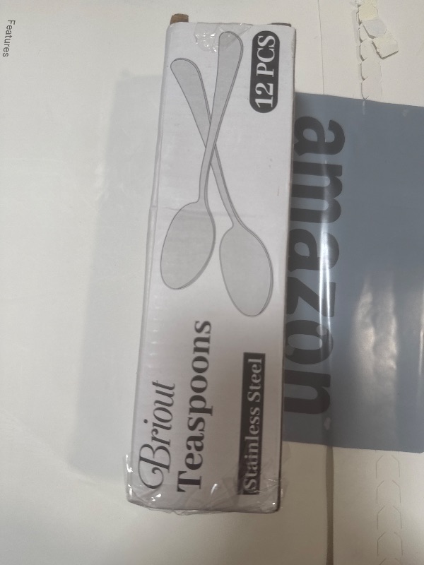 Photo 1 of Briout Teaspoons Set of 12, 6.7 Inches Spoons Silverware Premium Food Grade Stainless Steel, Silver