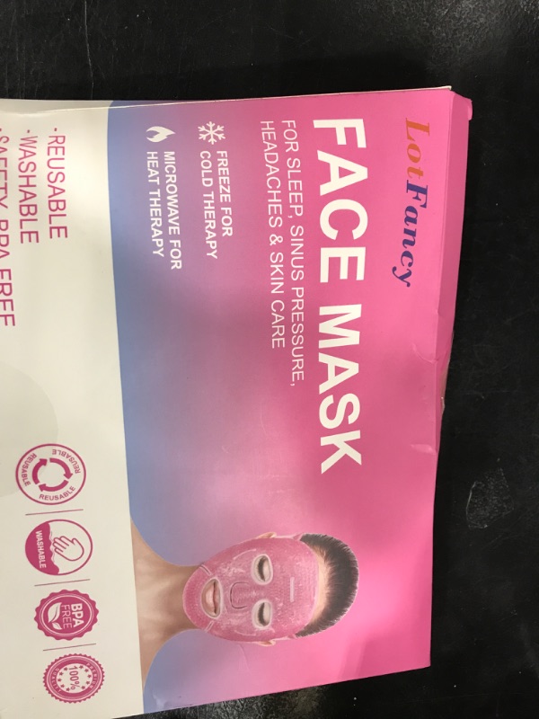 Photo 1 of LotFancy Face Ice Pack, Reusable Ice Face Mask, Gel Bead Cold Face Eye Mask, Hot Cold Compress for Puffiness, Facial Routine, Post-Surgical Recovery, Headache, Skin Care, Post Laser Care