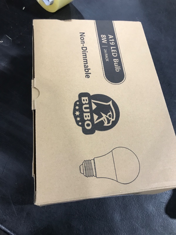 Photo 1 of BUBO A19 LED Light Bulbs, 60 Watt Equivalent LED Bulbs, Soft White 2700K, 800 Lumens, E26 Standard Base, Non-Dimmable, 8W Soft White LED Bulbs for Bedroom Living Room Home Office, 24 Pack