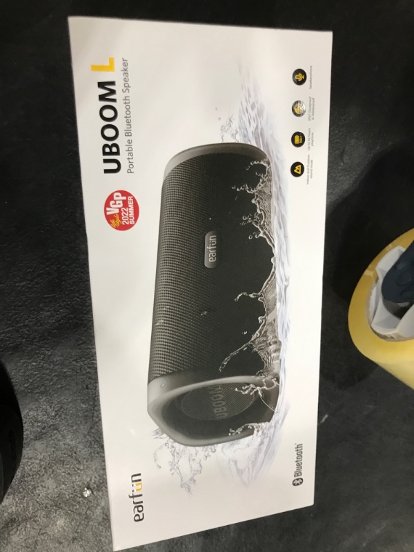 Photo 1 of EarFun UBOOM L Bluetooth Speaker, Portable Speaker 28W Loud Stereo Sound, Rich Bass, IP67 Waterproof & Dustproof, Dual Pairing, Built-in Mic, Low Latency, Wireless Speakers for Party, Indoor & Outdoor