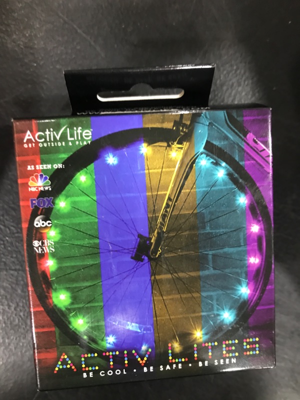 Photo 1 of Activ Life LED Bike Wheel Lights with Batteries Included, Get 100% Brighter and Visible from All Angles for Ultimate Safety & Style (1 Tire Pack, Color Changing)