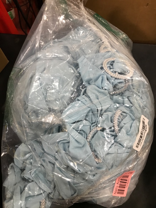 Photo 1 of Babenest Satin Chair Sashes Ties Upgraded 50 pcs Chair Ribbons Bows for Wedding Banquet Party Easter Christmas Baby Shower Events Decoration (Baby Blue)