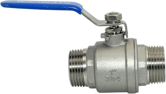 Photo 1 of 1Pcs 1'' Ball Valve, Heavy Duty Male NPT (MNPT) X Male NPT (MNPT) Thread with Long Handle Switch, Stainless Steel NPT Full Port Forged 1" Ball Valve for Water Oil and Gas, 1000 WOG