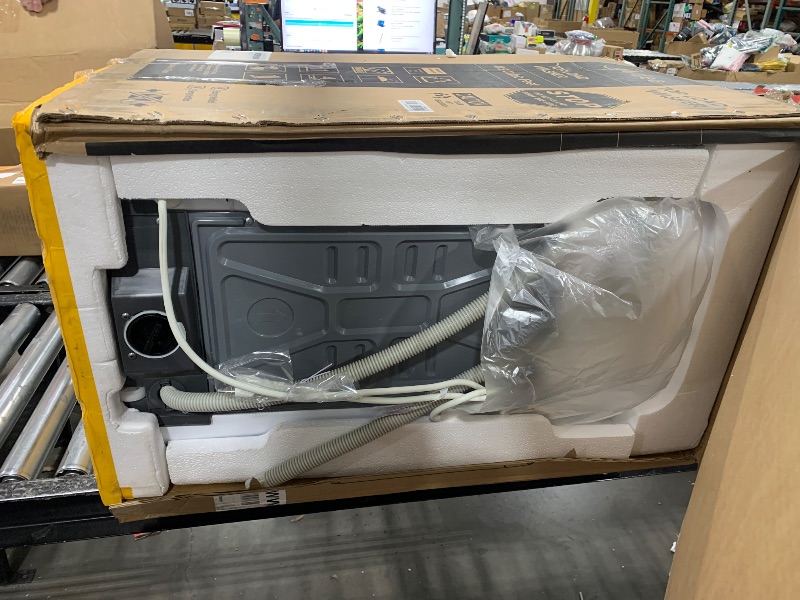 Photo 1 of Midea MLTW09M1BWW Portable Washer with 6 Cycles, Drum Clean, Quick, Stainless Steel Tub, Transparent Lid, LED Display Washing Machine, 0.9 cu. ft, White