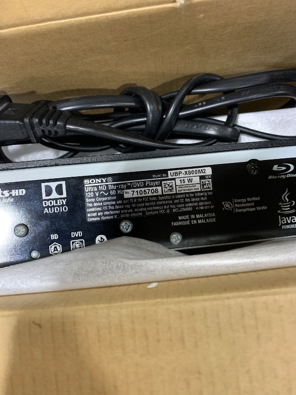 Photo 3 of Sony UBP-X800M2 HDR UHD Wi-Fi Blu-ray Disc Player