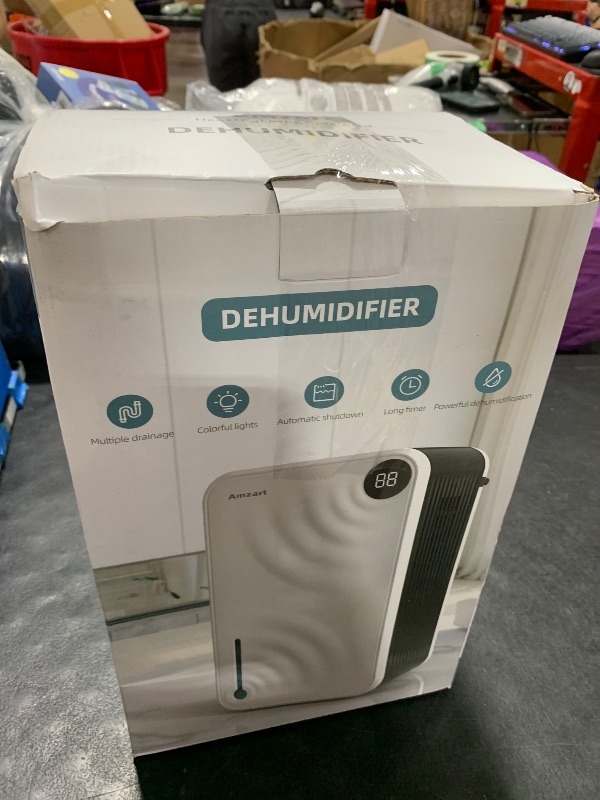 Photo 1 of Dehumidifiers for Home (1000 Sq.Ft), 120 Oz Dehumidifier with Humidity Display, Drain Hose Dehumidifiers, Timer Setting, Auto Shut Off, Silent Mode Dehumidifier for Basement, Bedroom, White