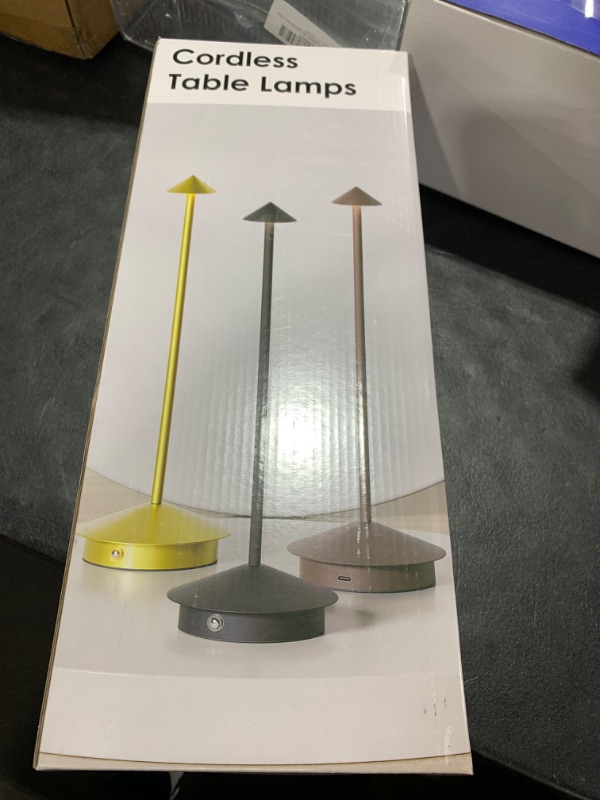 Photo 1 of Aoceley 2-Pack 6000mAh Rechargeable Led Table Lamps,Outdoor Cordless Table Lamp Waterproof Portable, 3-Color Stepless Dimmable Modern Lamp for Restaurant/Bedroom(Rust)
