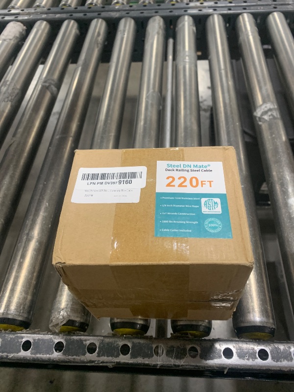 Photo 1 of Steel DN Mate 220ft Black Wire Rope 1/8" T316L Marine Grade Stainless Steel Cable 7 × 7 Strands for Stair Fence Deck Cable Railing System
