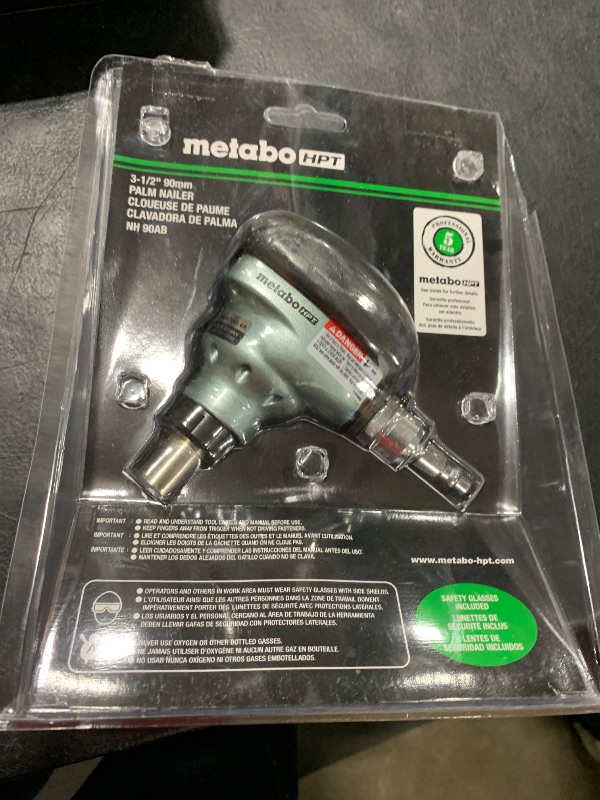 Photo 1 of Metabo HPT Palm Nailer | Pro Preferred Brand of Pneumatic Nailers | Over-molded Rubber Grip | 360 Degree Swivel Fitting | Magnetic Nose | Ideal For Tight Spaces | 5-Year Warranty | NH90AB