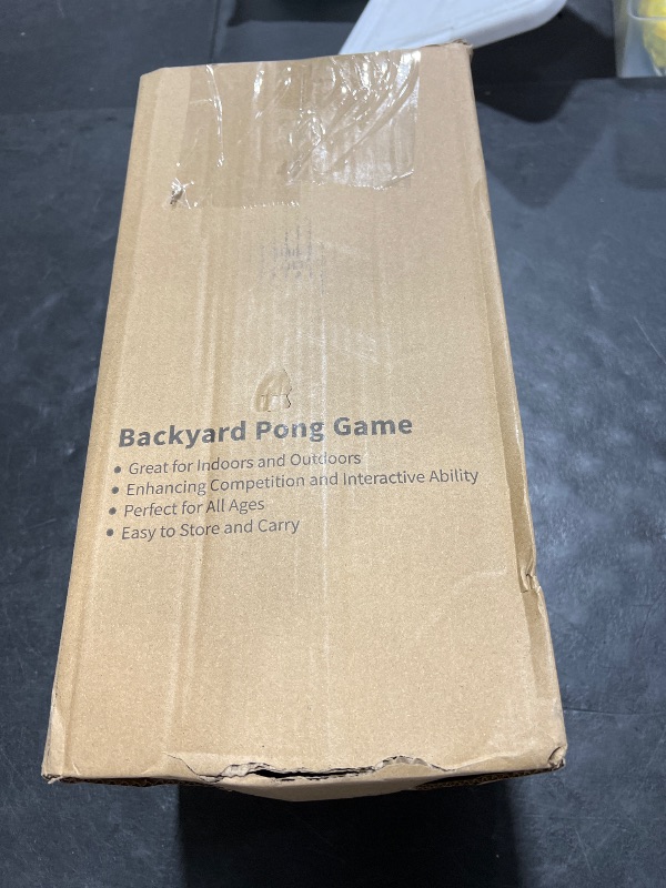 Photo 1 of Aivalas Giant Yard Pong Outdoor Games Set,Giant Yard Pong for Adults and Family with XL Size Buckets, Ring Toss Games for Kids Adult with Carrying Bag, Toss Games for Family Party, Camping, Backyard