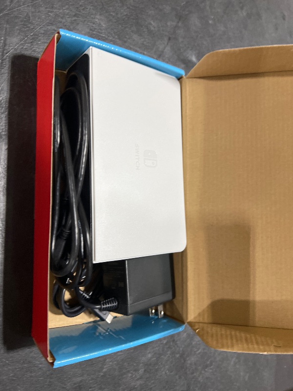 Photo 1 of TV Dock Station for Nintendo Switch/Switch OLED with LAN Port,3-1 Switch Docking Station Set for TV with 1080P HDMI Cable and AC Adapter,TV Base Charging Dock Station for Nintendo Switch/OLED (White)