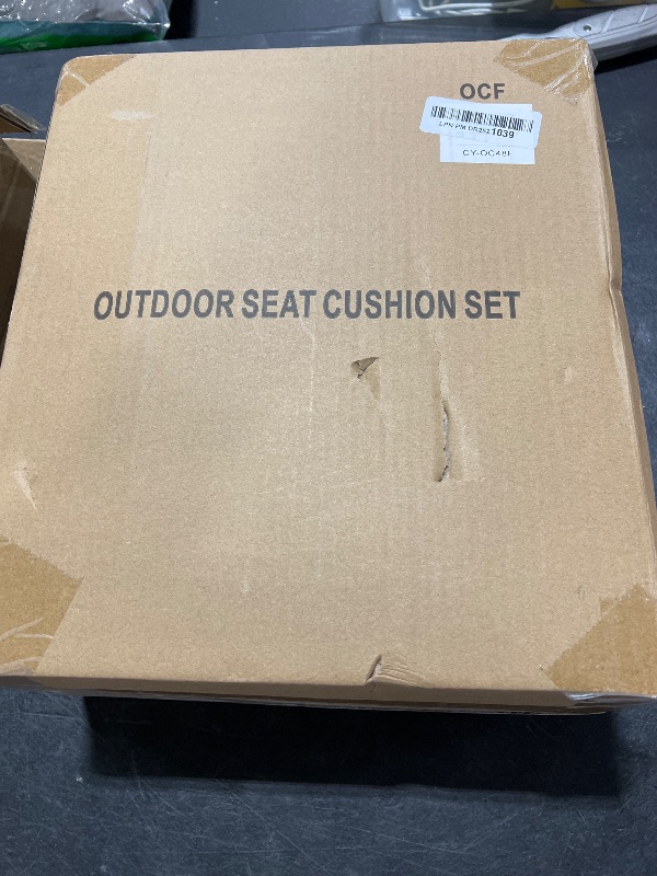 Photo 1 of 22x22 Outdoor Cushions for Patio Furniture, Waterproof Outdoor Chair Cushions with Non-Slip Ties and Handle, Washable Deep Seat Cushions for Outdoor Furniture with Removable Cover, Navy