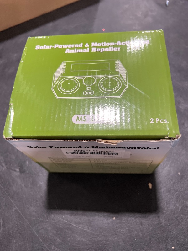 Photo 1 of 2 Pack Solar Animal Repeller Outdoor Ultrasonic Cat Deterrent Waterproof Deer Repellent Devices with Flash Light Motion Sensor to Keep Cat Deer Squirrel Raccoon Rabbit Skunk Bunny Out of Yard Garden