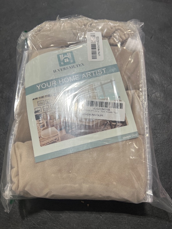 Photo 1 of H.VERSAILTEX Dining Chair Covers Stretch for Dining Room Set of 4 Parson Chair Slipcovers Protectors, Soft Thick Solid Velvet Fabric Washable, Taupe