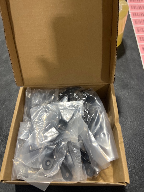 Photo 1 of khtumeware 6 Pack 3 Inch Matte Black Hand Rail Bracket Heavy Duty Hardware for Stairways, Home or Office Stair Support Handrail Brackets