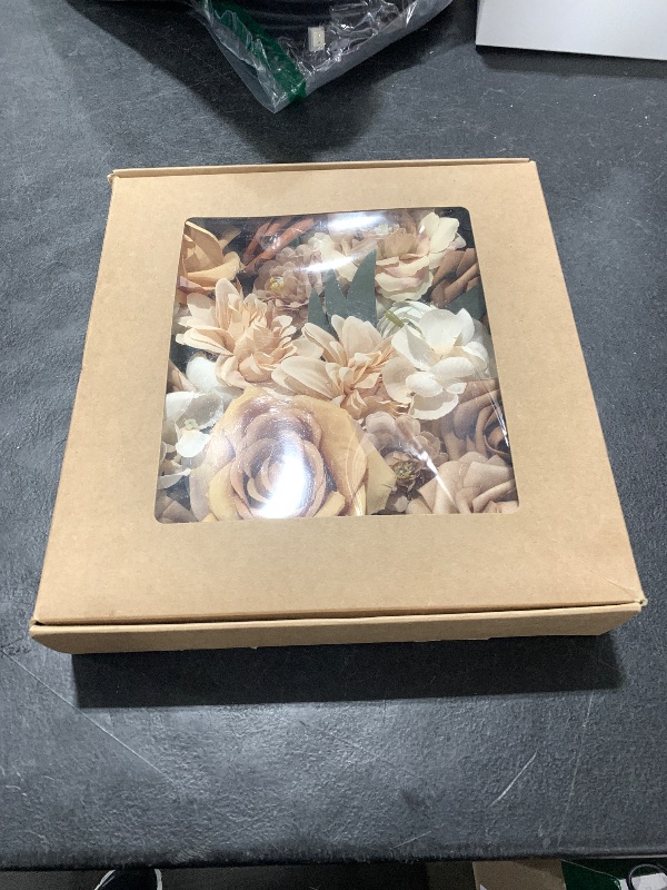 Photo 1 of MISSPIN Artificial Flowers DIY Box Set Fake Roses Bouquet Bridal Wedding Flowers Colorful Centerpiece Table Decorations Boho Faux Floral with Stems Arrangements for Cake Home Party Indoor Outdoor