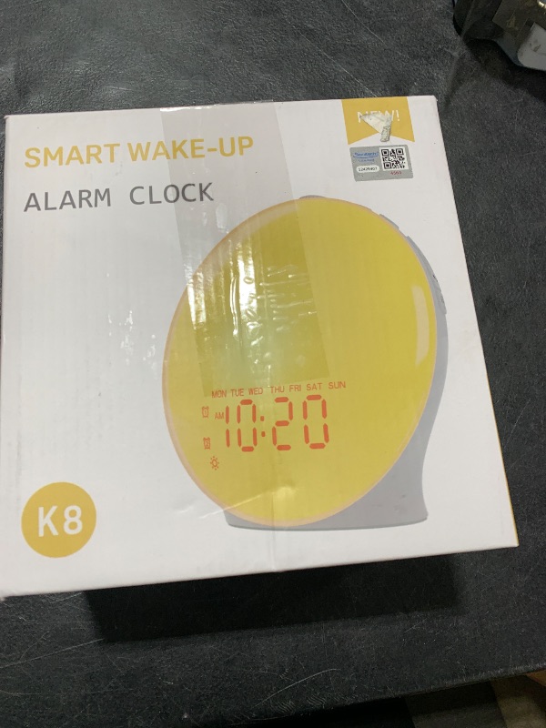 Photo 1 of Wake Up Light Sunrise Alarm Clock for Kids, Heavy Sleepers, Bedroom, with Sunrise Simulation, Sleep Aid, Dual Alarms, FM Radio, Snooze, Nightlight, Daylight, 7 Colors, 7 Natural Sounds, Ideal for Gift