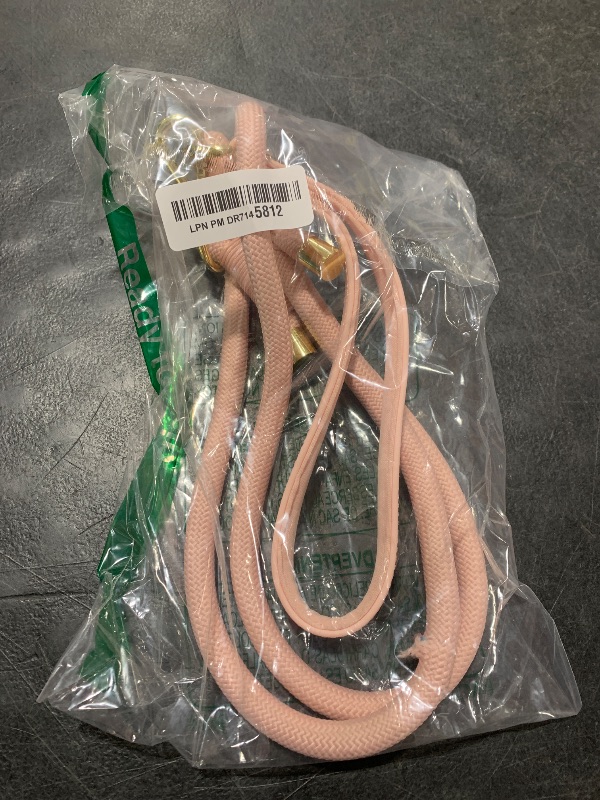 Photo 1 of Wisedog Polyester Rope Dog Leash Heavy Duty with Soft Comfortable Padded Handle, Durable Stylish Braided Pet Leash 5 Ft/6 Ft for Small Medium Large Dogs (Gossamer Pink, M|5 ft x 0.5")