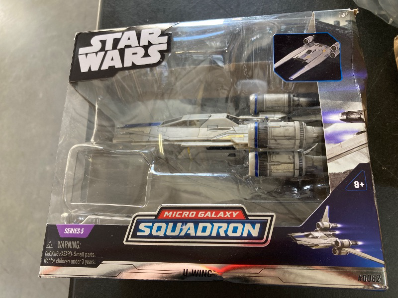 Photo 1 of STAR WARS Micro Galaxy Squadron U-Wing Starfighter - 12-Inch Vehicle with Foldout Wings, Troop Bay, Sniper Gun, and Three 1-Inch Micro Figure Accessories