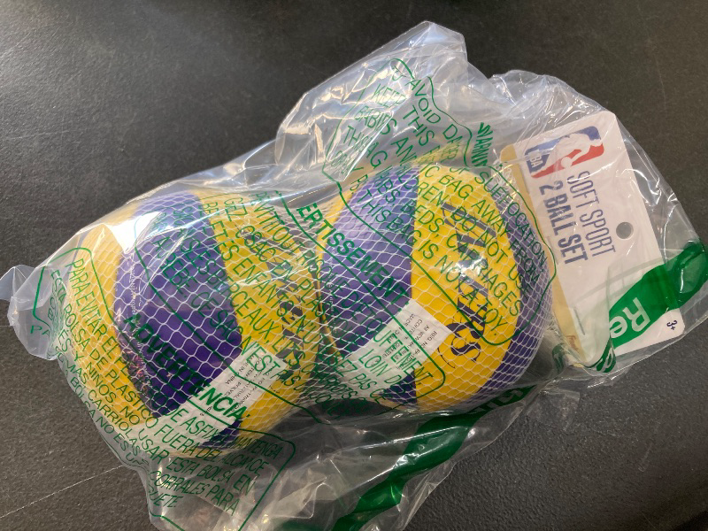 Photo 1 of Franklin Sports NBA Los Angeles Lakers Toy Basketballs - 2 Pack of Kids Soft Mini Basketballs for Over The Door + Indoor Hoops - NBA Fan Shop Kids Soft Toy Balls - (2) Mini Balls Included