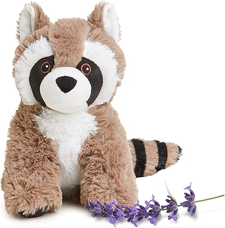 Photo 1 of Warmies Microwavable & Weighted Stuffed Animals, Raccoon - Heated Stuffed Animal Plushie for Warmth & Comfort - Cute Soft Plush Toys for Adults & Children