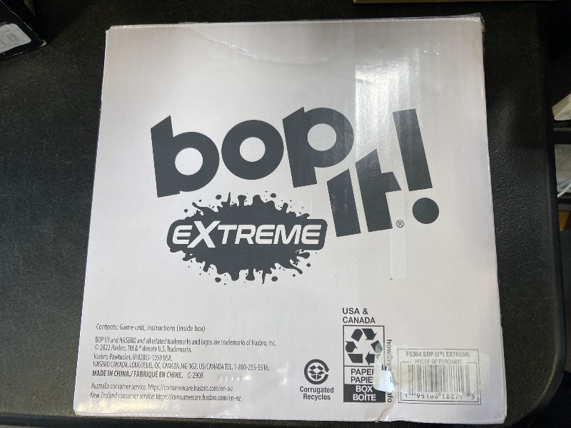 Photo 1 of Hasbro Gaming Bop It Extreme Electronic Game for 1 or More Players, Fun Party Interactive Game for Kids Ages 8+, 4 Modes Including One-On-One Mode
