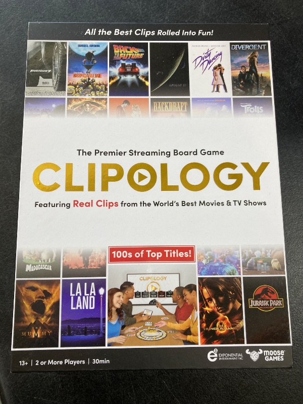 Photo 1 of Clipology Game - The Premier Streaming Board Game Featuring Real Clips From The World's Best Movies & TV Shows | Movie Trivia Game