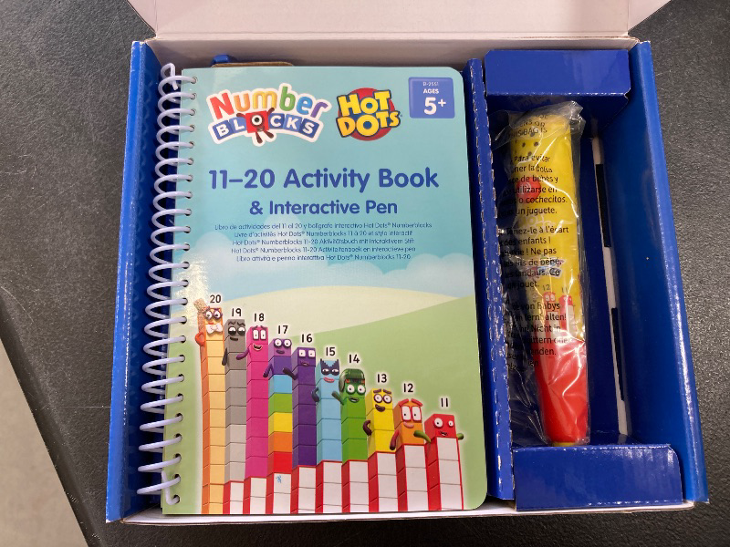 Photo 1 of Educational Insights Hot Dots Numberblocks Workbook Numbers 11-20 with Interactive Pen - Learning Activities for Kids Ages 5+